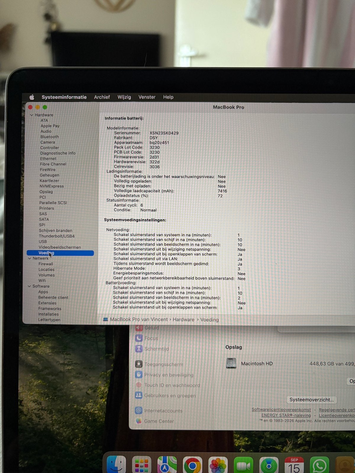 Foto 5 van Macbook Pro 15-inch nwe batterij 16GB RAM en 500GB SSD 2019