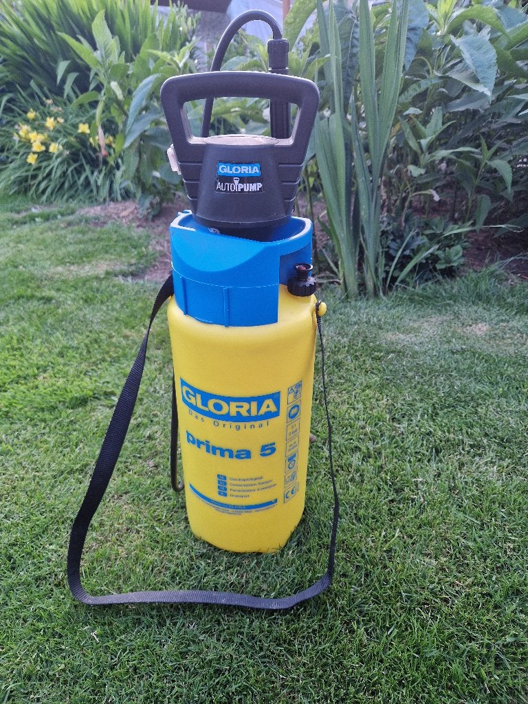 Gloria drukspuit op batterijen 5 liter, Ophalen, Gebruikt, Onkruidbestrijding