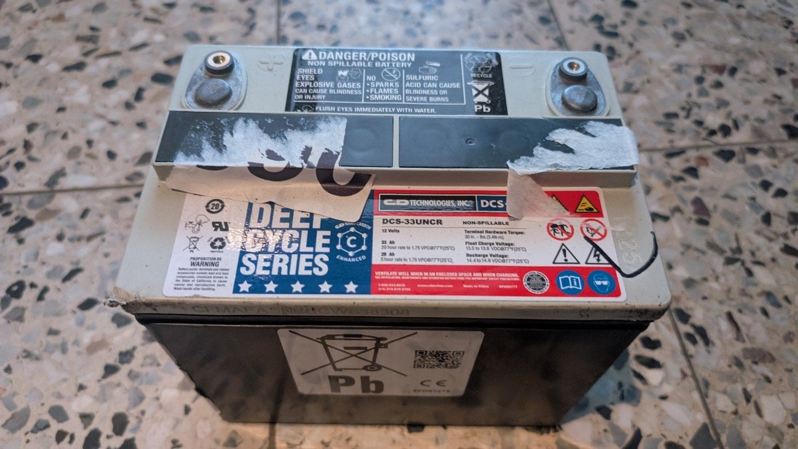 Deep Cycle Serie DCS-33UNCR 12V Accu, Ophalen, Gebruikt, Universele onderdelen