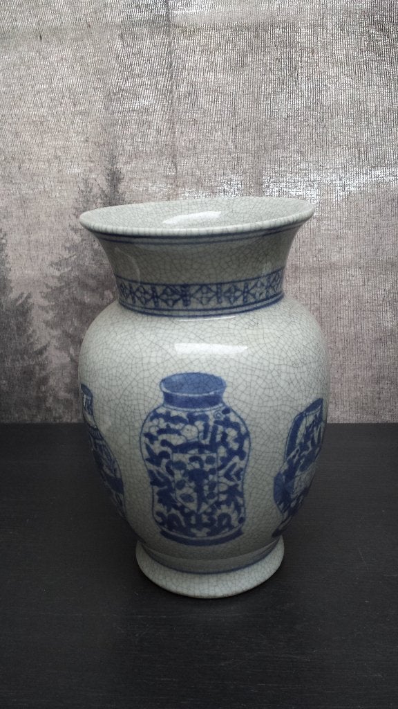 Chinese VAAS van Keramiek <> TULPENVAAS <> 20 cm Hoog, Huis en Inrichting, Ophalen of Verzenden, Zo goed als nieuw, Steen/keramiek