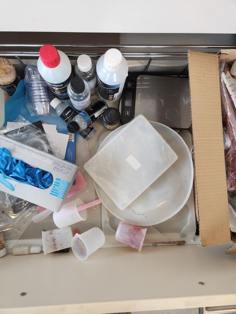 Groot epoxy pakket met diverse mallen., Ophalen of Verzenden