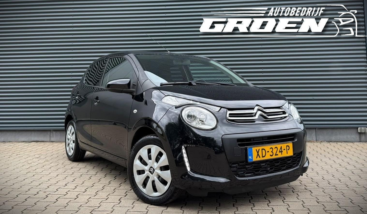Citroen C1 1.0 VTi Feel 80.000KM|NAP|CRUISE|AIRCO|GARANTIE|, Gebruikt, Euro 6, 4 stoelen, Zwart