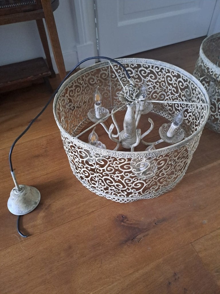 Mooi set van 2 hanglampen, Huis en Inrichting, Ophalen of Verzenden, Gebruikt, Oude stijl