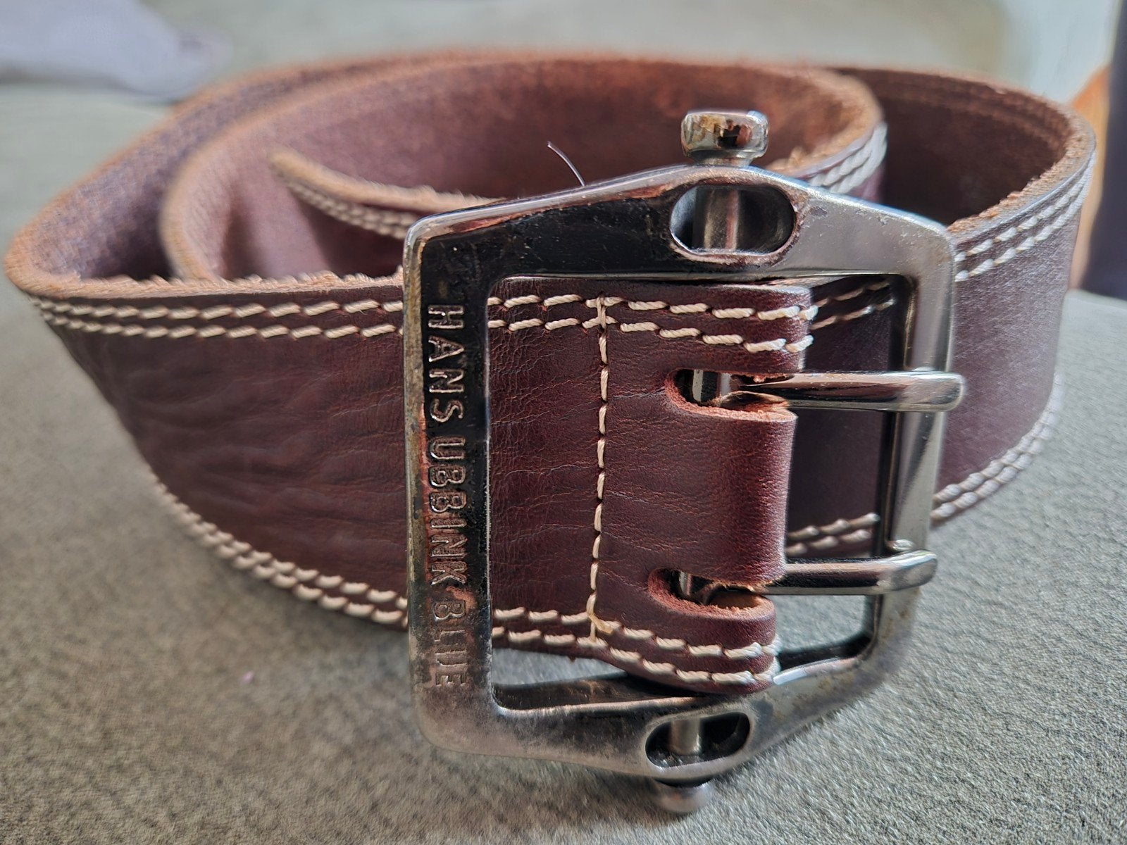 Hans Ubbink riem, 95 tot 105 cm, Bruin, Echt leder, Ophalen of Verzenden