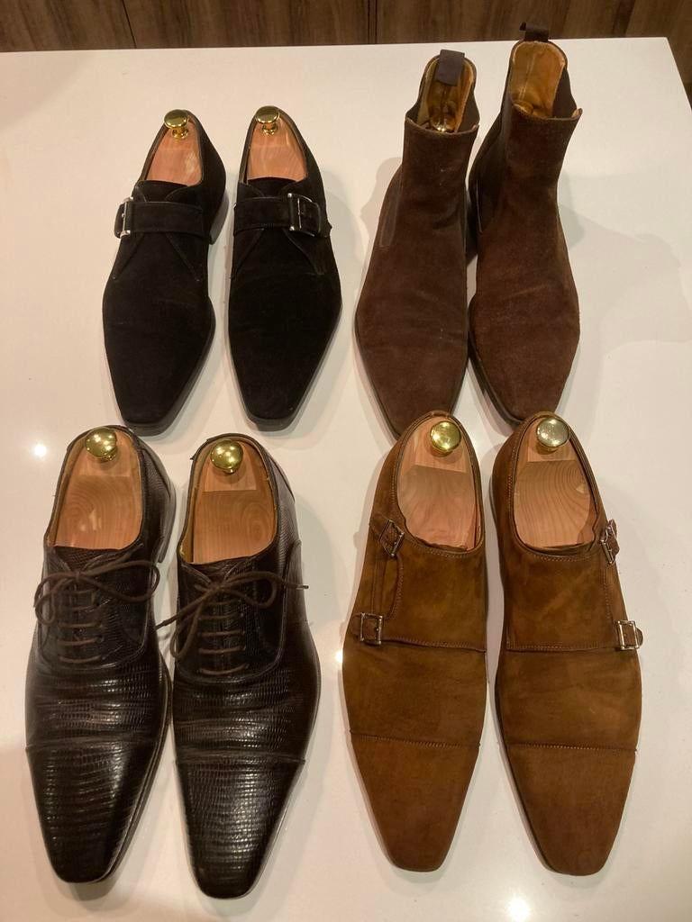 3 x Magnanni monk en veterschoen maat 42, Kleding | Heren, Schoenen, Ophalen of Verzenden, Zo goed als nieuw, Overige kleuren