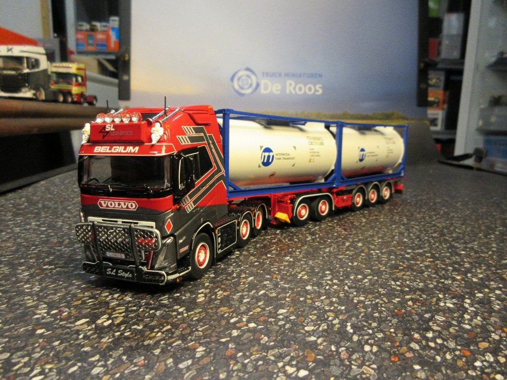 Tekno Volvo FH5 met connecttrailer SLLogistics met cert., Ophalen of Verzenden, Nieuw, Bus of Vrachtwagen, Tekno