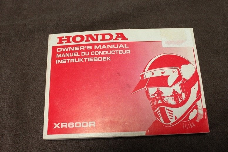 Honda XR600R 1990 motorfiets instructie boekje XR 600 R, Ophalen of Verzenden, Honda
