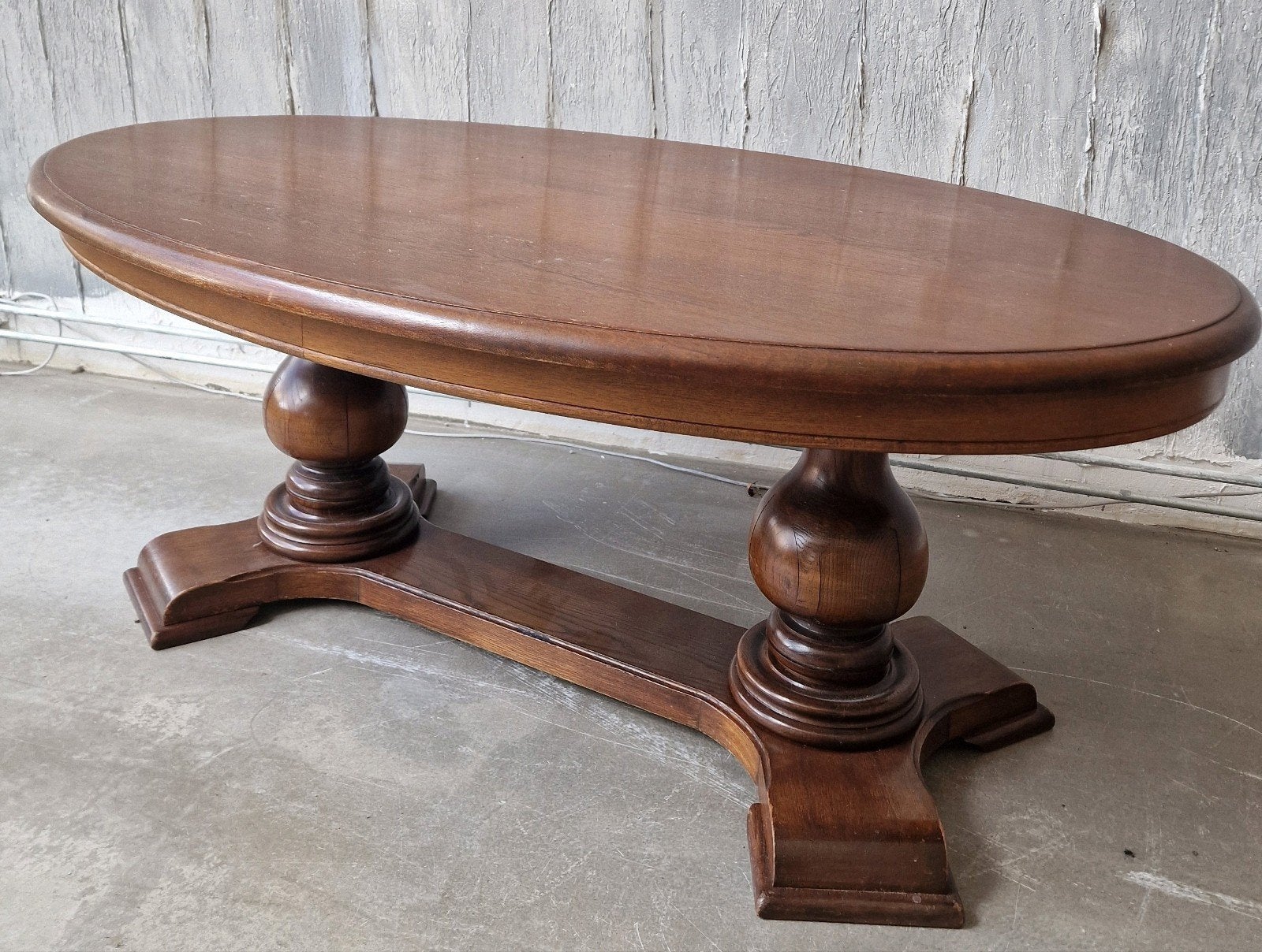 Ovale Salontafel van Hout - Klassiek Design, Antiek en Kunst, Ophalen