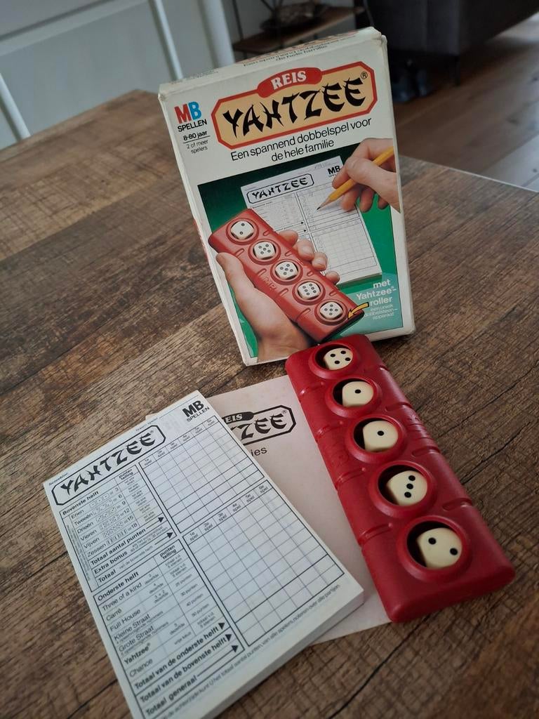 Yahtzee reis in kunststof houder, Ophalen of Verzenden