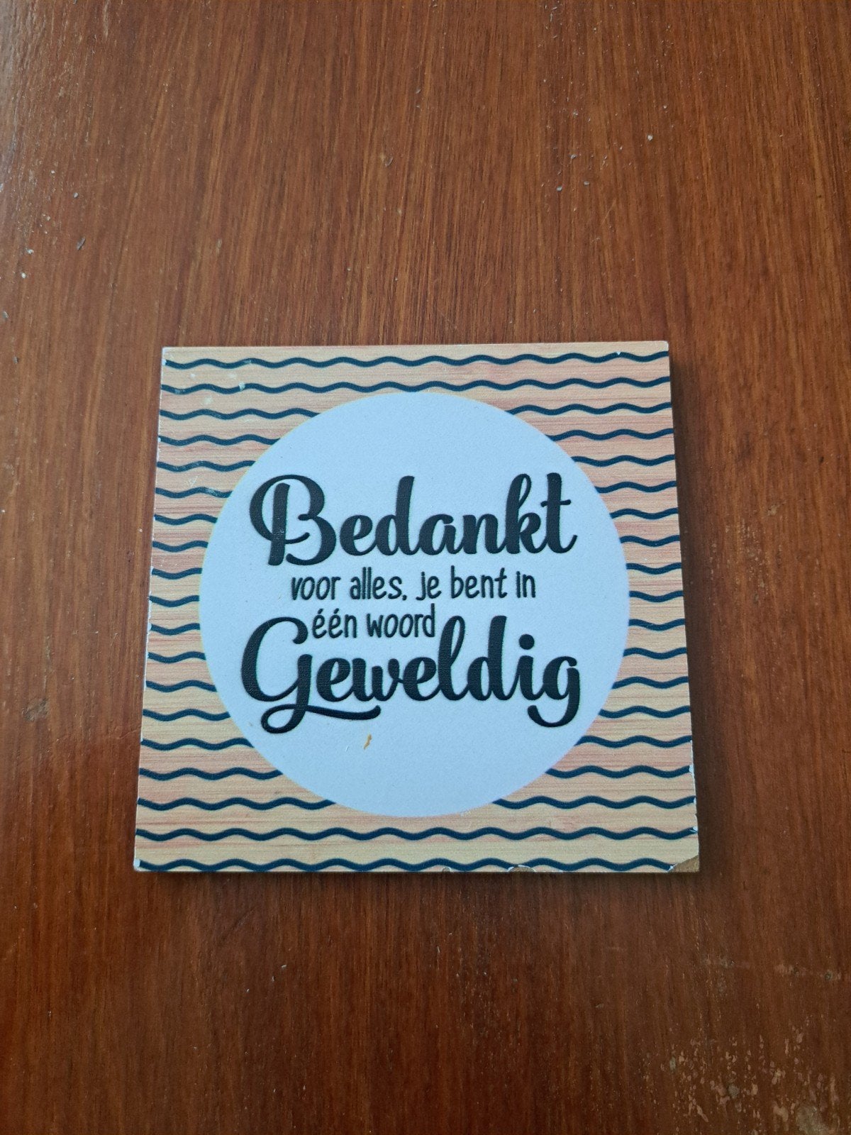 Onderzetter, Hout, Meerkleurig, Ophalen of Verzenden, Zo goed als nieuw