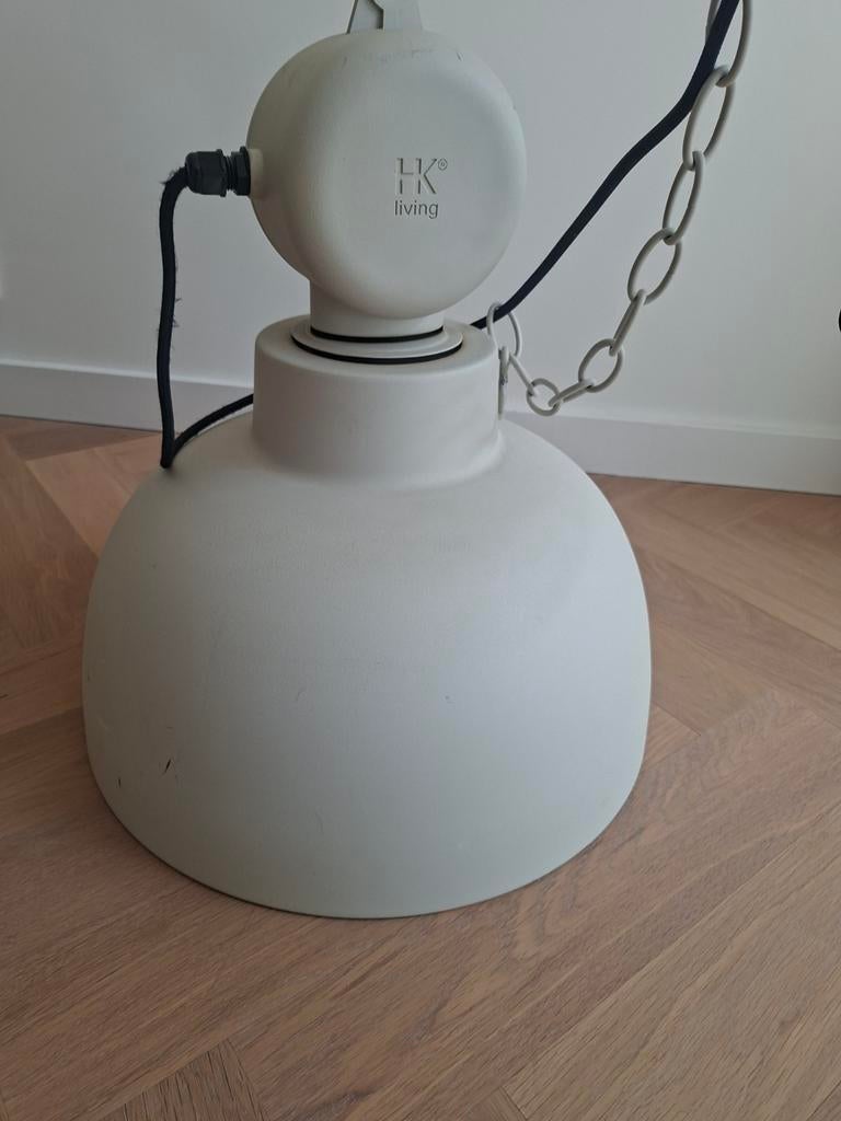 HK Living Factory L Hanglamp – Crème – Origineel €290, Huis en Inrichting, Lampen | Hanglampen, Ophalen of Verzenden, Metaal, Minder dan 50 cm