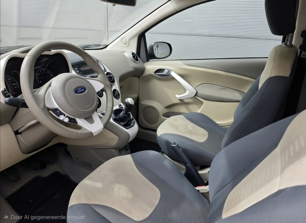 Ford Ka 1.2 Titanium Airco Nieuwe APK ✅ (bj 2010), 1242 cc, 4 cilinders, 4 stoelen, Zwart