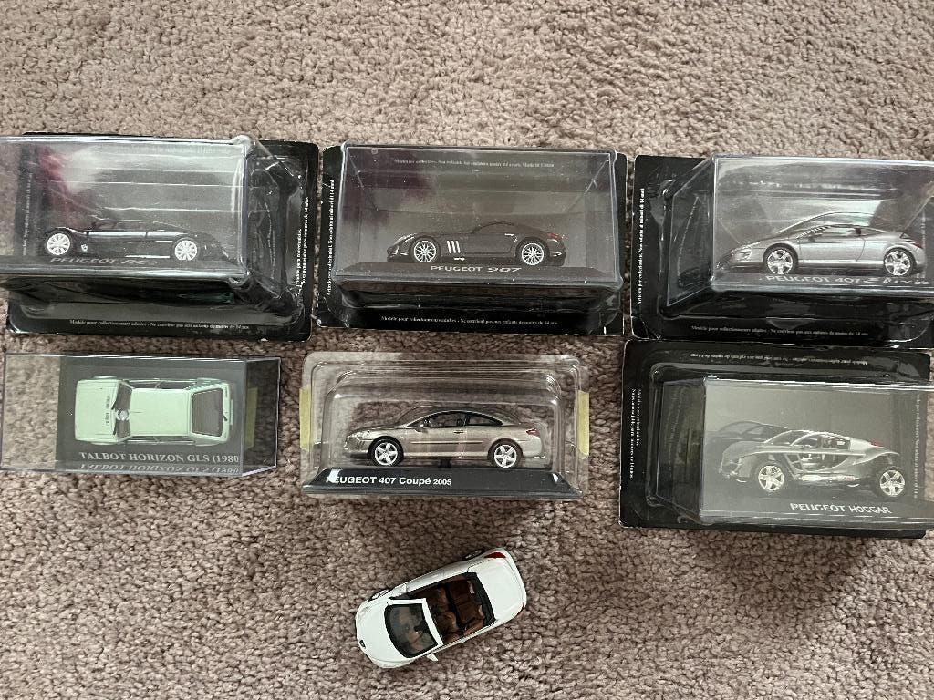 4 Norev/Altaya miniaturen van Peugeot, Hobby en Vrije tijd, Ophalen of Verzenden, Nieuw, Auto, Norev