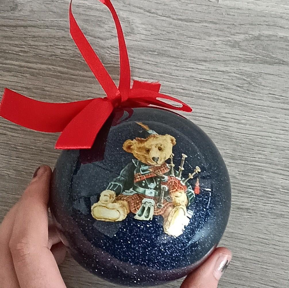 Schotse kerstbal 10 cm, Diversen, Kerst, Ophalen of Verzenden