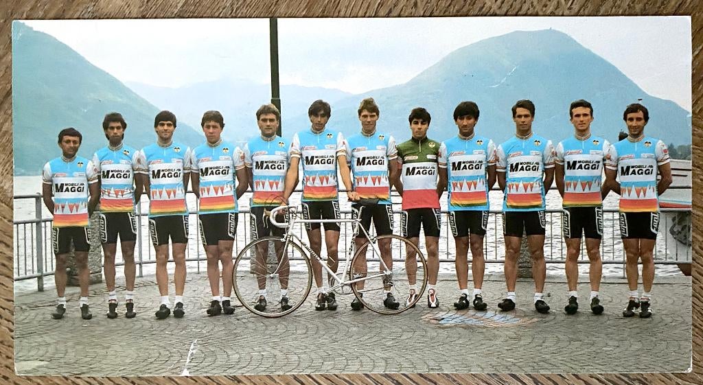Wielrennen originele fotokaart MAGGI – FANINI – 1985, Ophalen of Verzenden, Overige typen