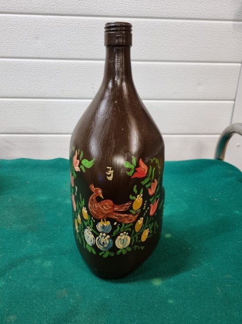 kruik fles beschilderd vintage, Ophalen of Verzenden, 'T Olde Gre-j, Info@toldegrej.nl, Endepoelstraat 20f Didam