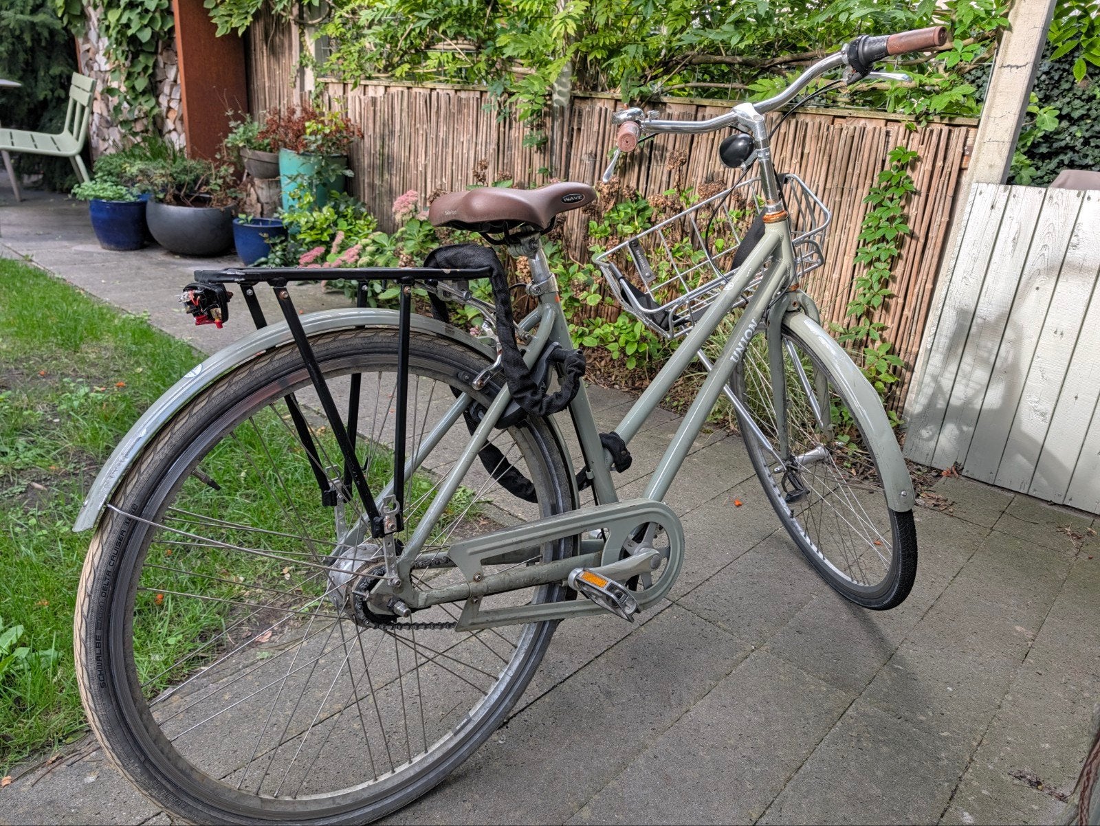 Union Dames/Meidenfiets 47cm (XS) - 28 inch wielen, Gebruikt, Velgrem, 47 tot 50 cm, Versnellingen
