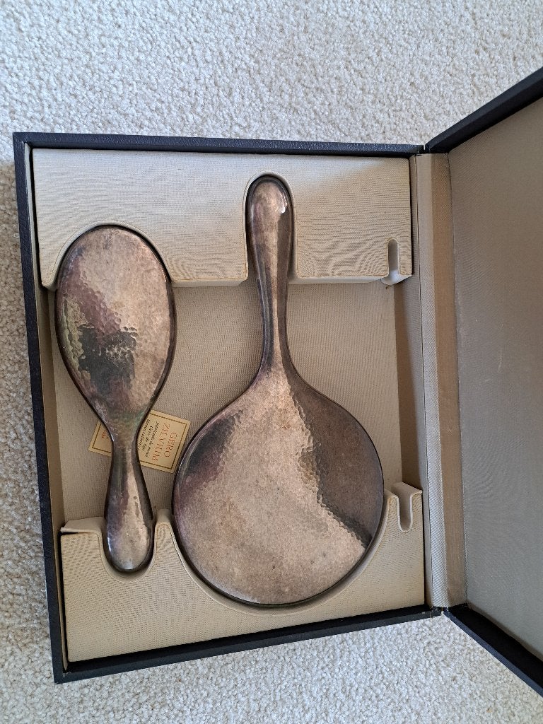 Zilver spiegel en borstel set, Ophalen, Zilver