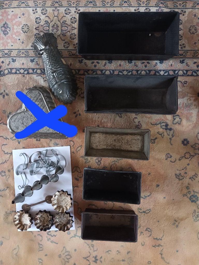 brocante bakvormen, Ophalen of Verzenden