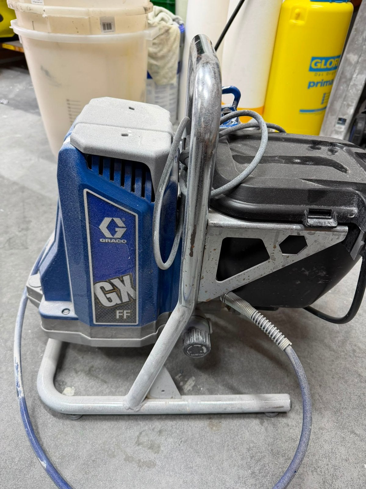 Te koop: Graco GX FF Airless Verfspuit, Doe-het-zelf en Verbouw, Schildersmaterialen, Ophalen, Zo goed als nieuw, Verfspuit of Verfpomp