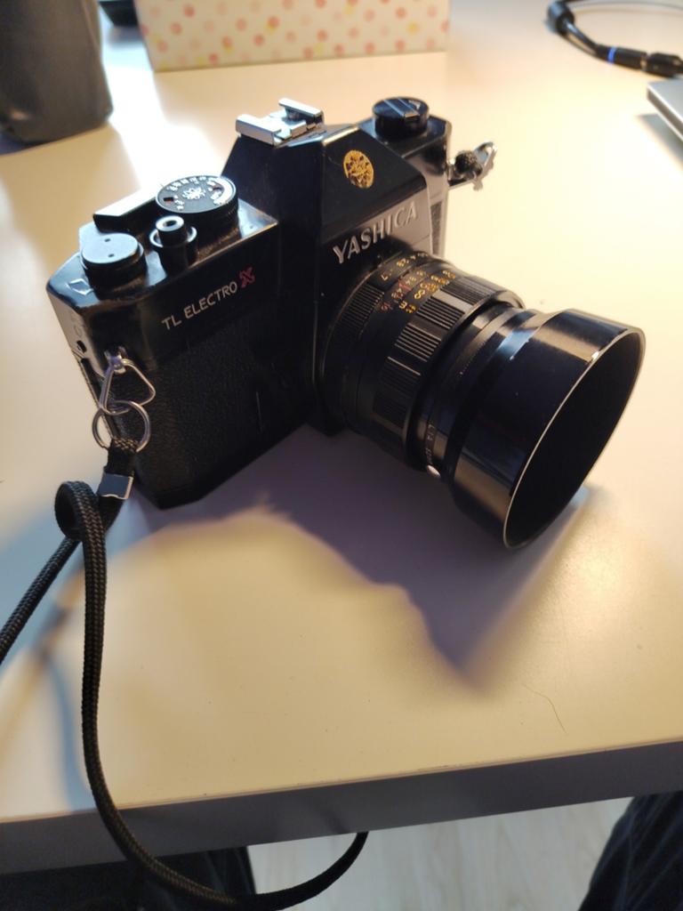 Yashica TL electro x schuurvondst + diverse lenzen + vintage, Ophalen of Verzenden, Spiegelreflex, Overige Merken