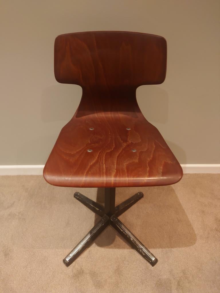Vintage bureau stoel, Kinderen en Baby's, Kinderkamer | Tafels en Stoelen, Ophalen, Gebruikt, Stoel(en)