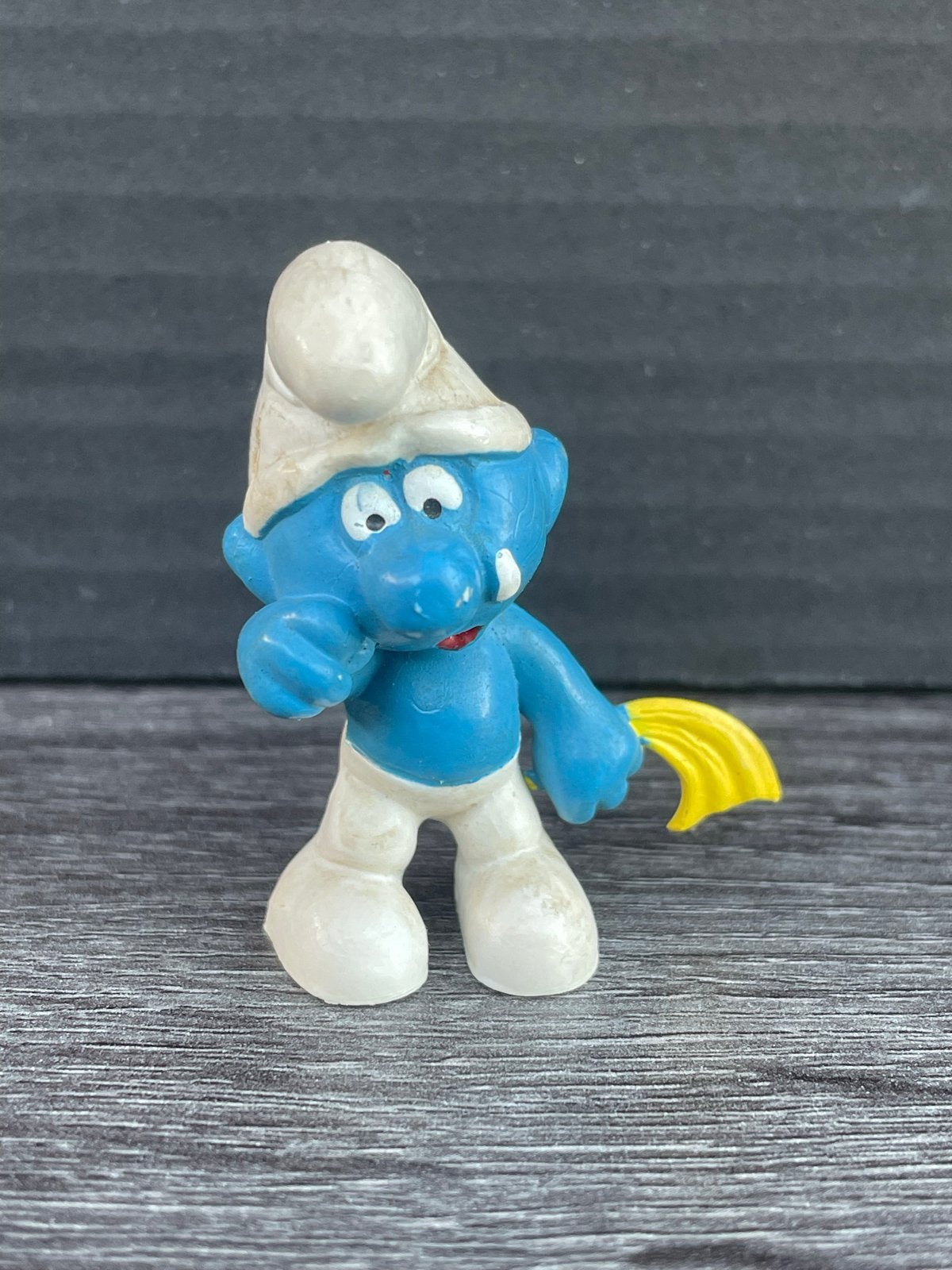 Smurf droevig - Vintage Smurfen figuurtje, Ophalen of Verzenden, Gebruikt, Overige Smurfen, Poppetje, Figuurtje of Knuffel