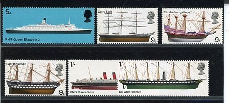 Engeland- 1969- serie = motief Schepen, Postzegels en Munten, Postzegels | Europa | UK, Ophalen of Verzenden, Postfris