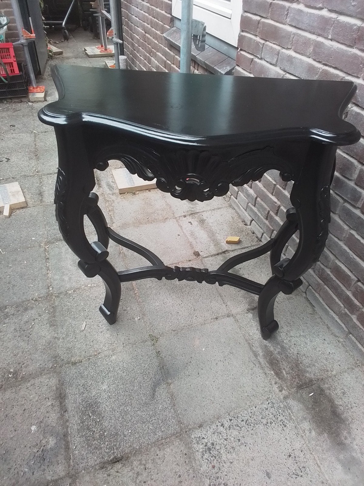 Zwarte Barok Side-table - 80x75x37 cm, Ophalen of Verzenden