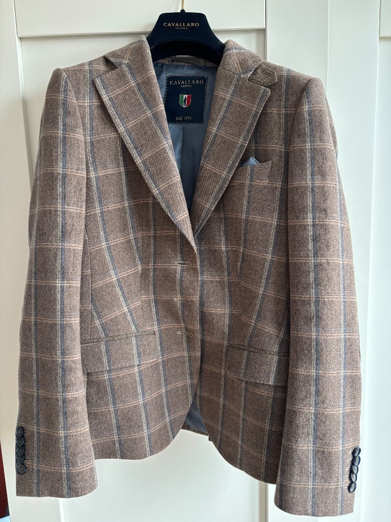 Dames blazer Cavallaro Napoli bruin-blauw geruit, maat 38, Kleding | Dames, Bruin, Jasje, Gedragen, Ophalen
