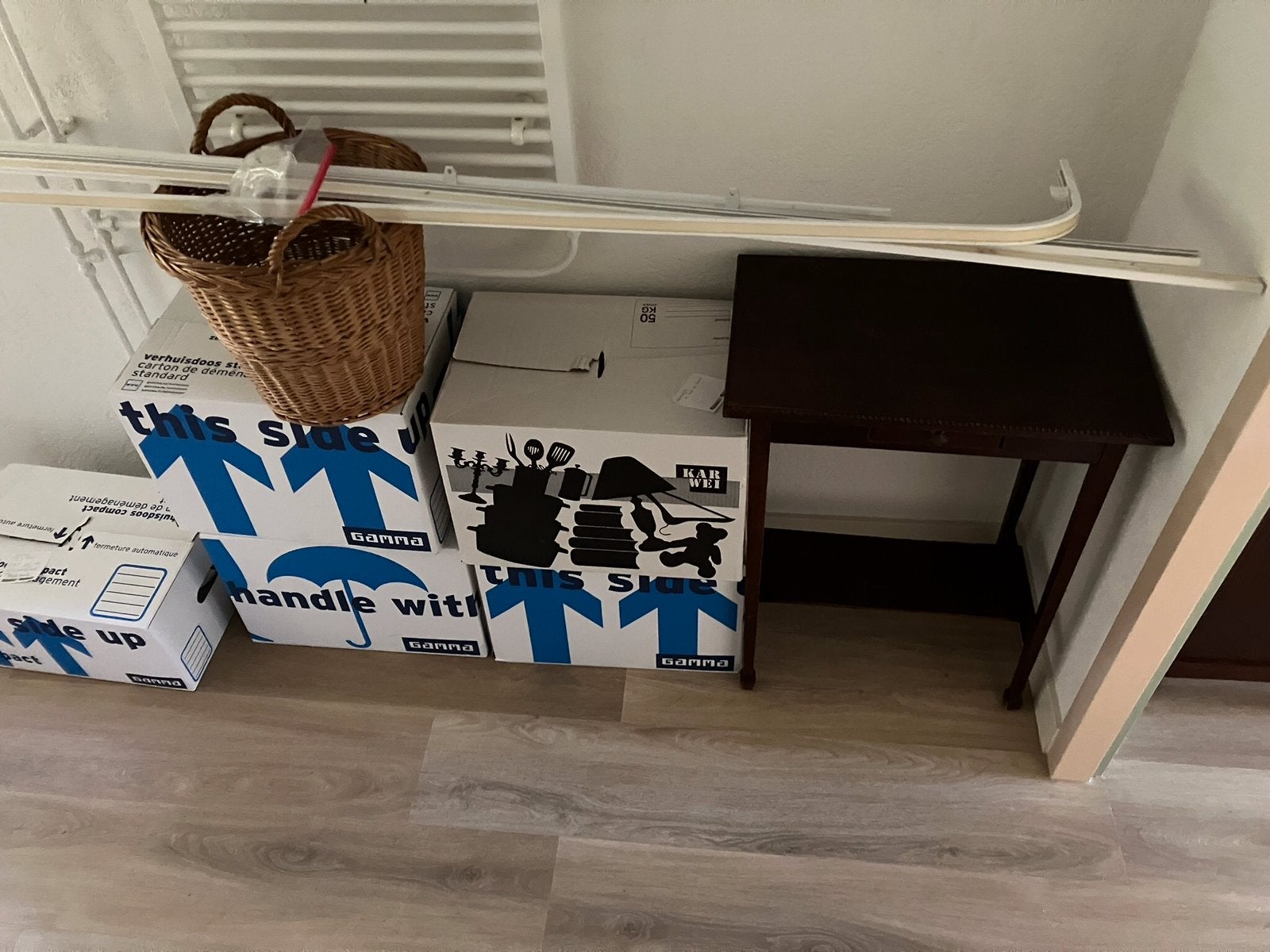 Witte gordijnrails, Ophalen, Zo goed als nieuw, 50 tot 100 cm, Minder dan 100 cm
