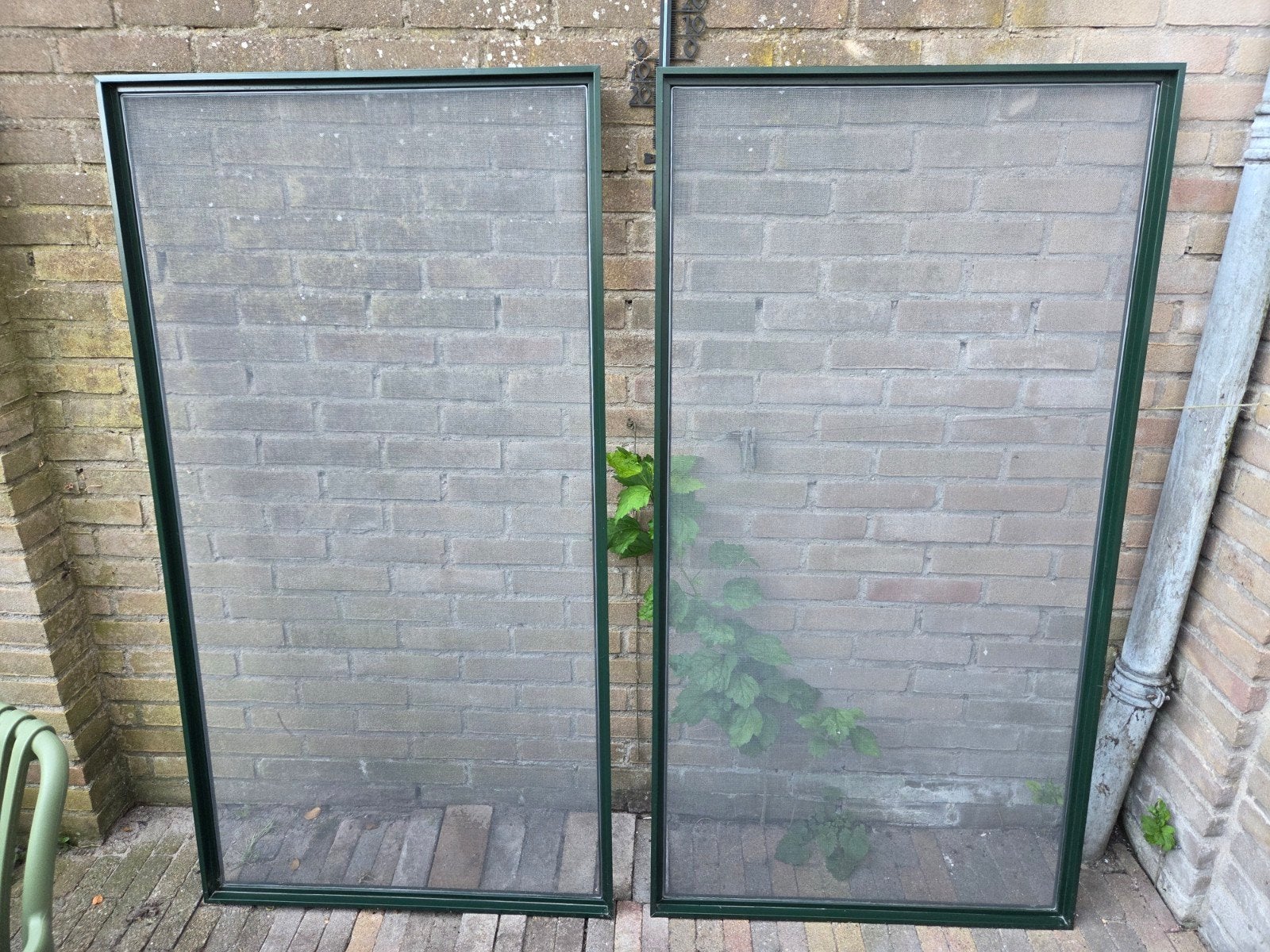 Twee horren voor ramen - inzethor - dennengroen, Ophalen, Minder dan 80 cm, Overige typen, Minder dan 200 cm