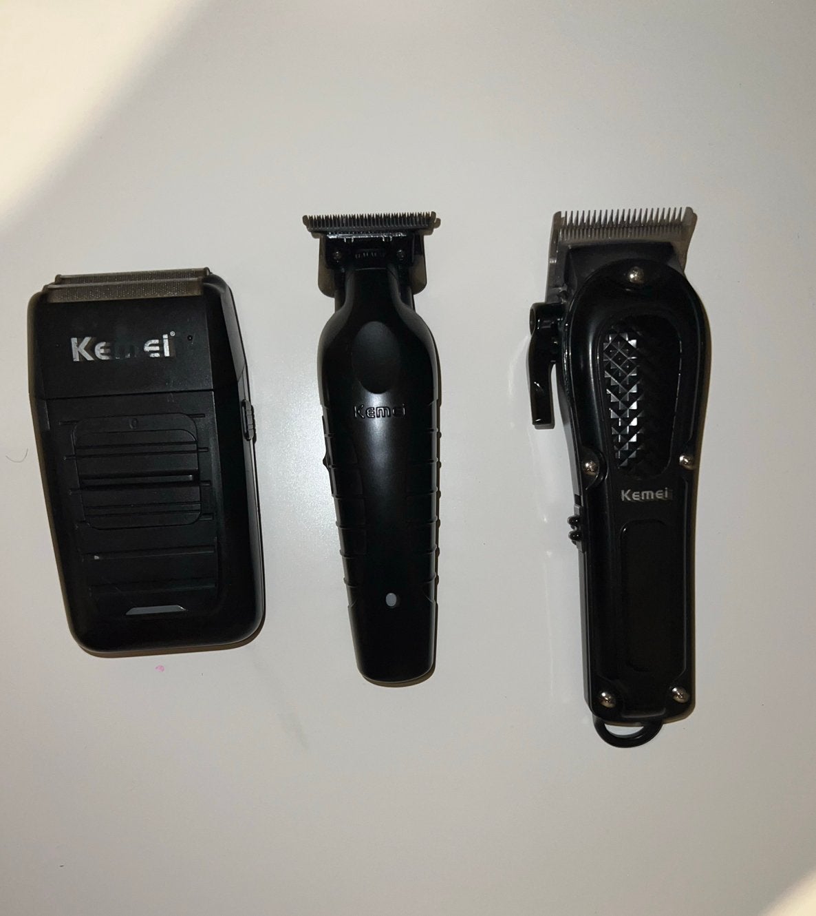 Kemei 3-delige Tondeuse Set – Shaver, Trimmer & Clipper, Ophalen of Verzenden, Zo goed als nieuw, Overige typen