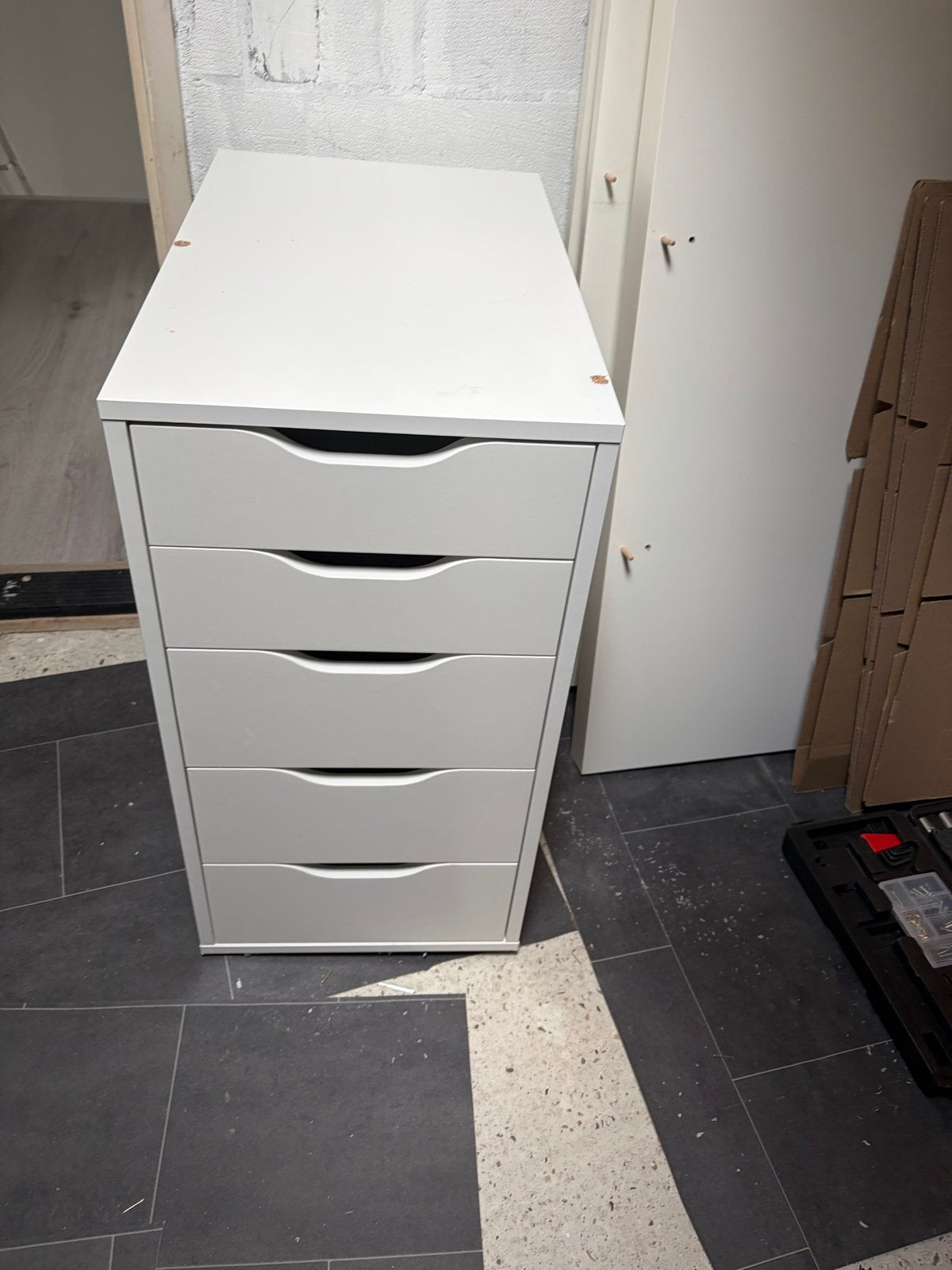 Ikea Nordli ladekast - Wit, 5 lades, Huis en Inrichting, Ophalen, Minder dan 50 cm, Gebruikt, 5 laden of meer