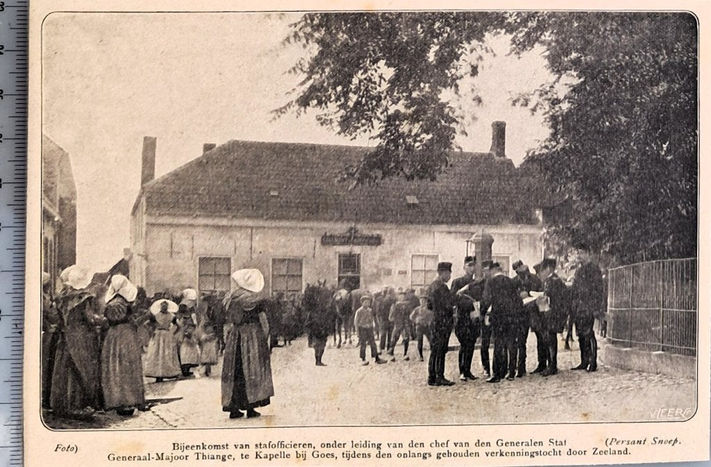Leger 1908: verk.tocht stafofficieren bij Kapelle in Zeeland, Verzenden, Voor 1940, Gebruikt, Overige onderwerpen