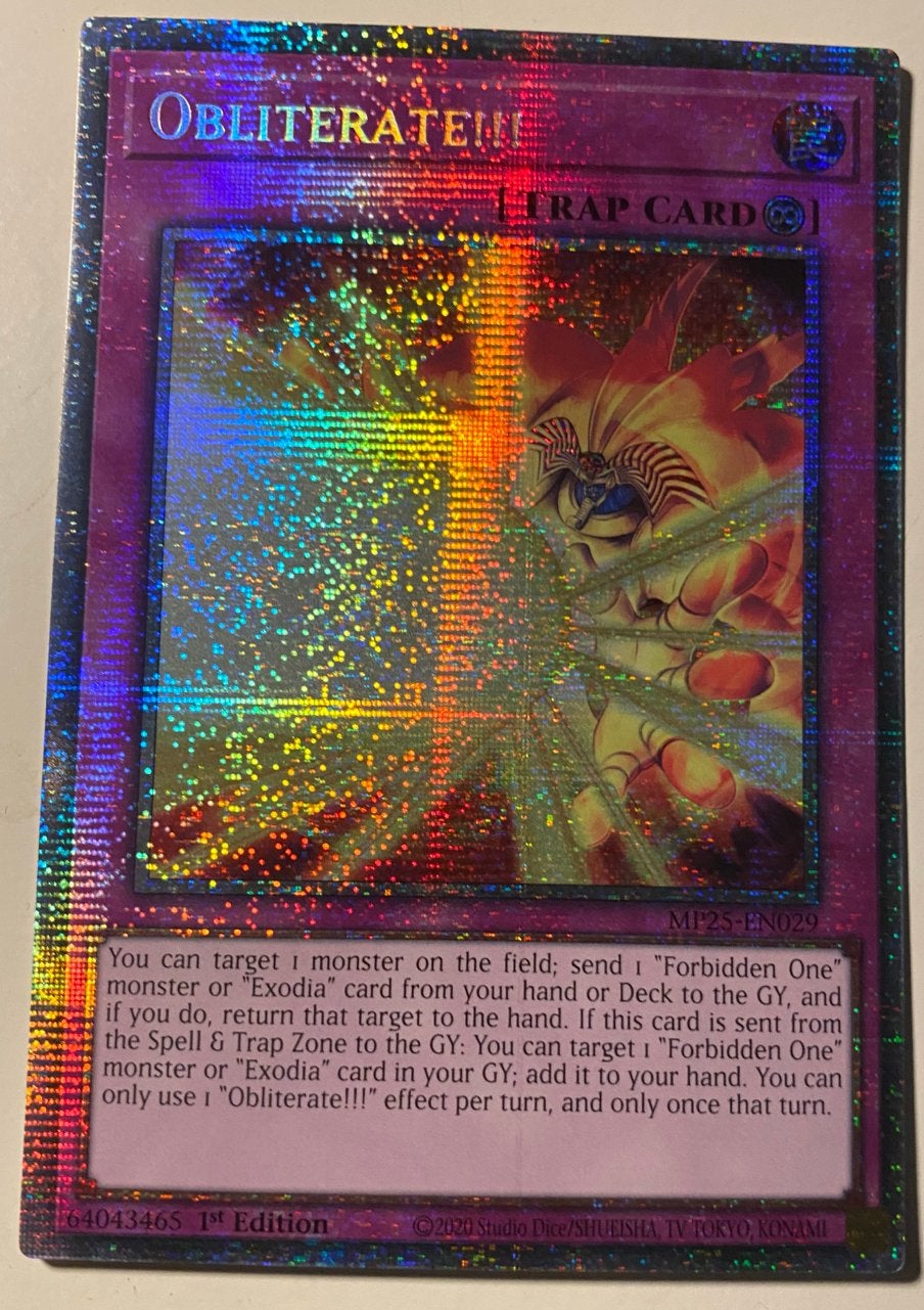 Yu-Gi-Oh! Obliterate!!! MP25 1st Edition Starlight Rare !, Ophalen of Verzenden, Zo goed als nieuw, Losse kaart, Foil