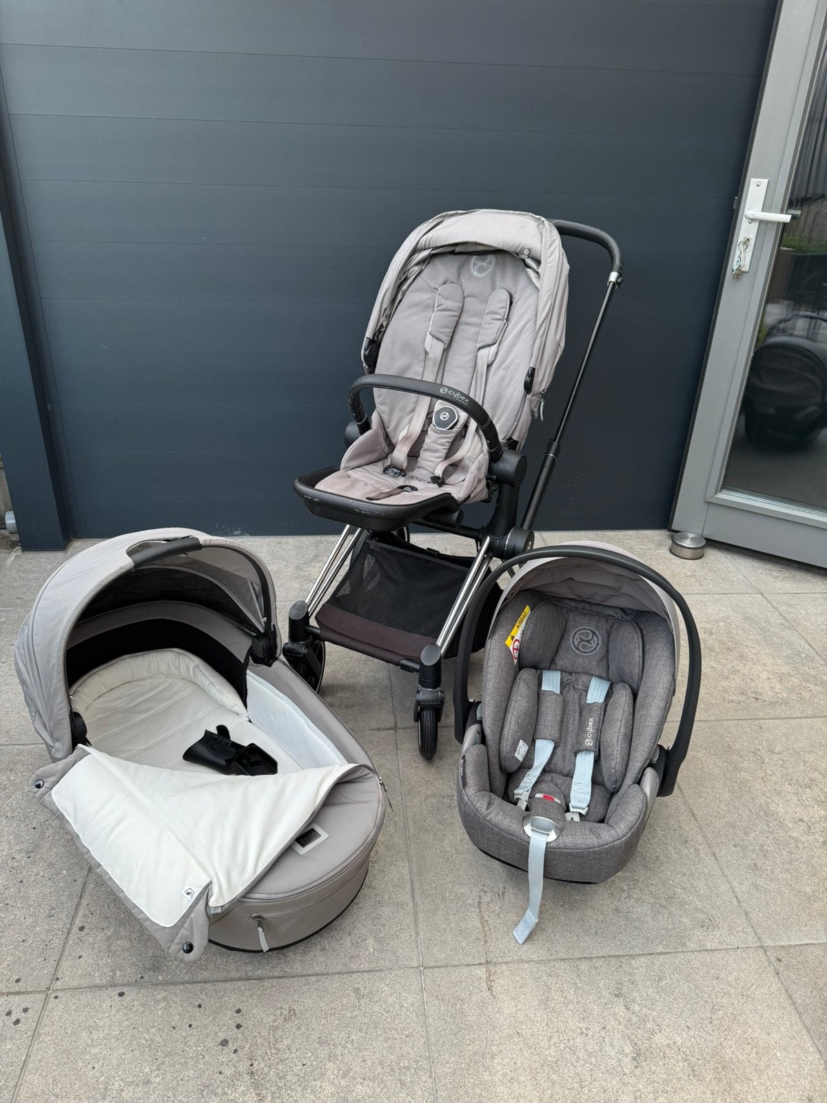 Cybex Platinum - Priam Full Set (Soho Grey), Gebruikt, Combiwagen, Verstelbare duwstang, Ophalen