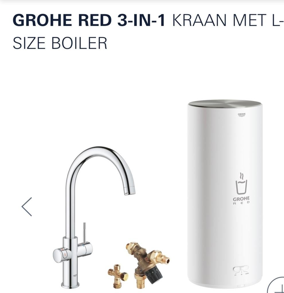 Grohe Red 3in1 kraan met L-size boiler, Ophalen of Verzenden, Nieuw, Kraan