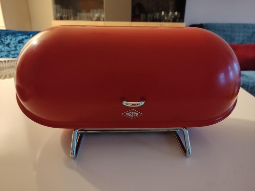 Wesco Broodtrommel Rood - Stijlvol en Functioneel, Ophalen of Verzenden, Zo goed als nieuw, Metaal, Broodtrommel