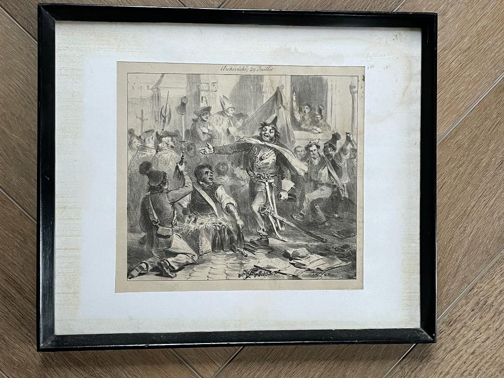 1830 - Archeveche 29 juillet / Frankrijk / Raffet P0149, Ophalen of Verzenden, Ets, 1800 - 1899