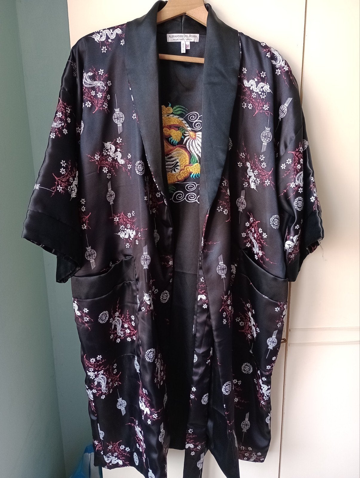 Prachtige Japanse ochtendjas/kimono met drakenprint, Ophalen of Verzenden, Nieuw