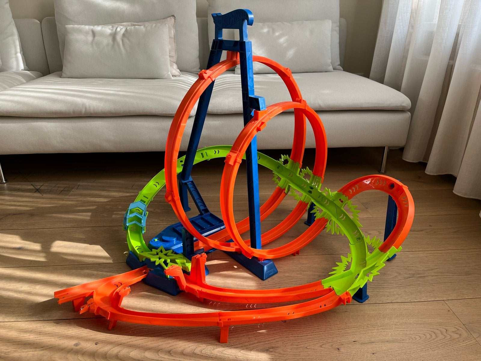 Hot Wheels Action Epic Crash Dash baanset, Kinderen en Baby's, Speelgoed | Racebanen, Ophalen, Racebaan, Zo goed als nieuw, Hot Wheels