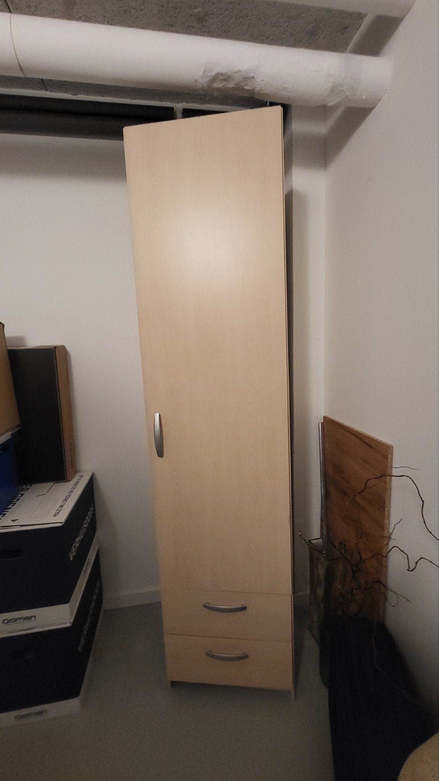 Lichte houten kast met planken en lades, Huis en Inrichting, Ophalen, Gebruikt