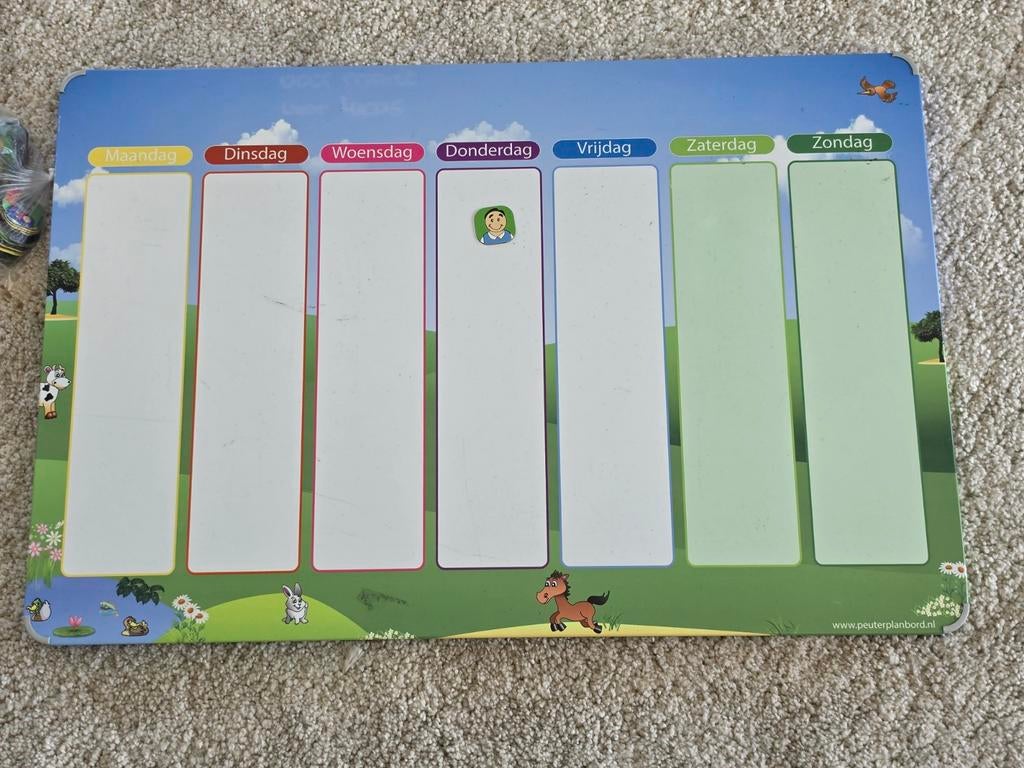 Peuterplanbord met magneten - Dagplanner voor kinderen, Kinderen en Baby's, Speelgoed | Educatief en Creatief, Ophalen of Verzenden