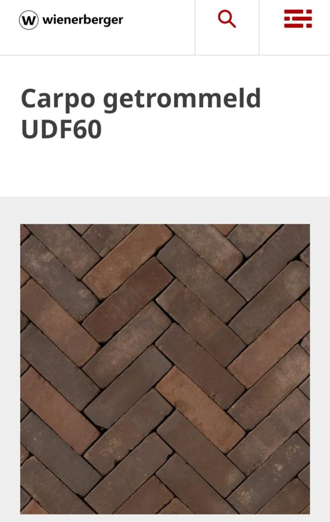 Wienerberger Carpo dikformaat getrommeld - Nieuw restpartij, Ophalen, Keramiek, Klinkers, Nieuw