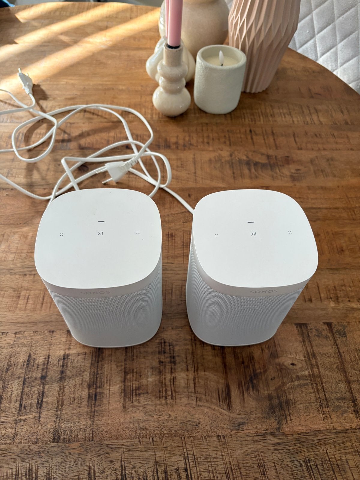 2x Sonos Play:1 SL - Wit (als paar), Stereo speakers, WiFi, Ophalen of Verzenden, Zo goed als nieuw