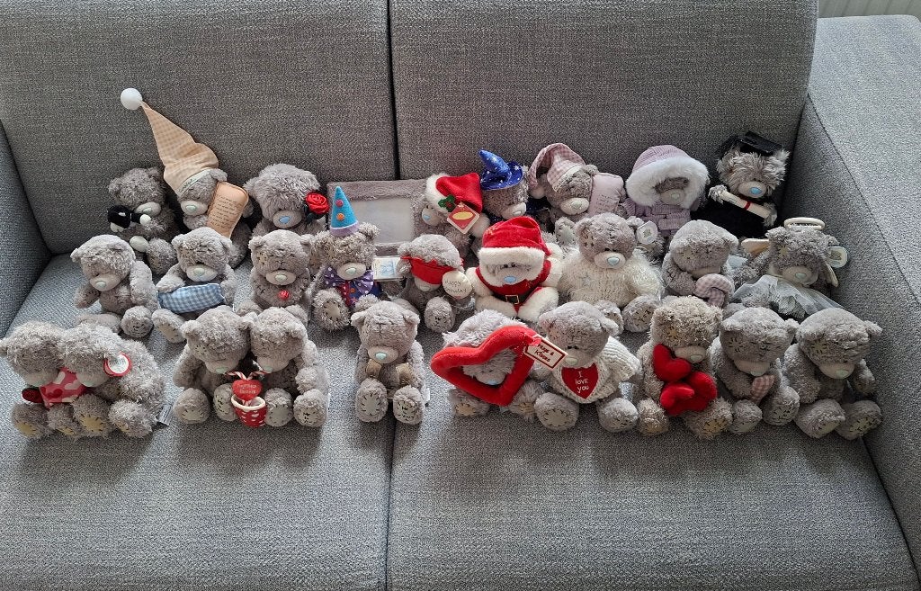 25 Verschillende Me To You beertje 13 cm., Verzamelen, Beren en Cherished Teddies, Ophalen of Verzenden, Zo goed als nieuw, Stoffen beer
