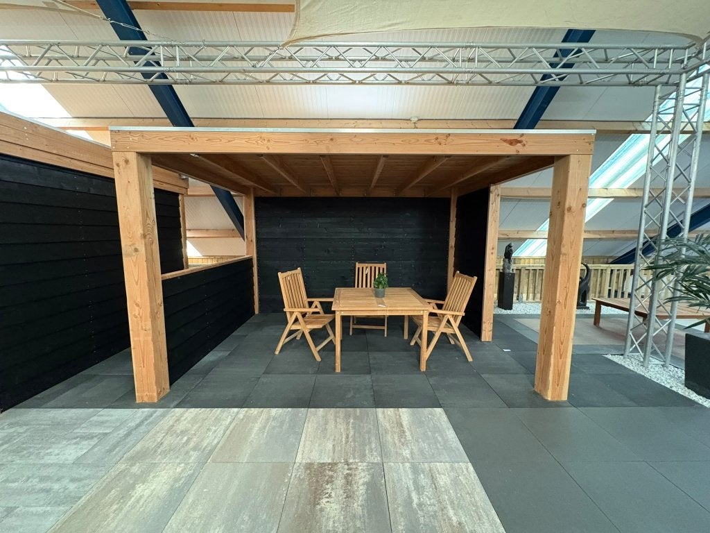 Douglas Overkapping met plat dak 400x300x250 cm, Tuin en Terras, Ophalen, Nieuw, Tuinpaviljoen