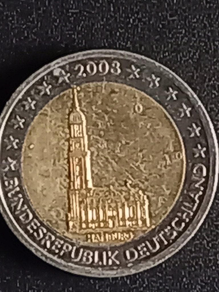 024: 2 Euromunt in goede staat Duitsland 2008 Hamburg (D), Verzenden, Duitsland, 2 euro, Losse munt