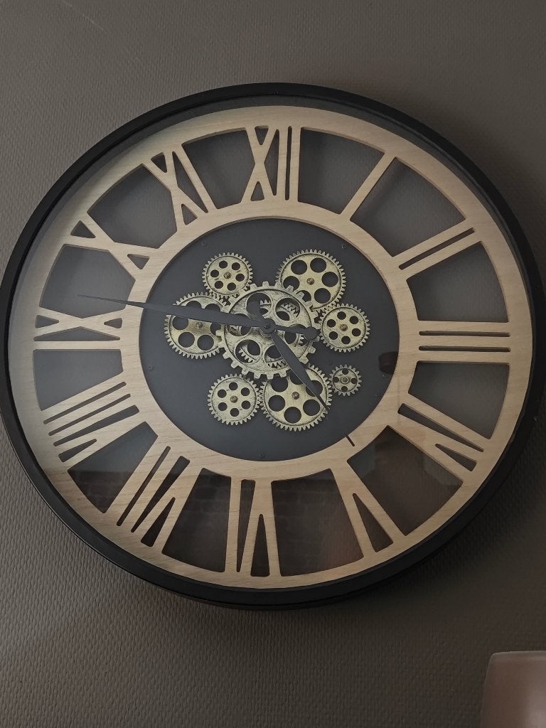 Wandklok industrieel, Industrieel, Ophalen, Zo goed als nieuw, Wandklok